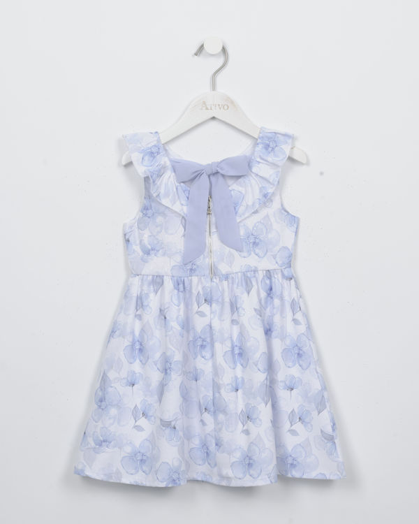 Picture of JH4460 GIRLS DRESS WITH PEARLS AND FRILL COLLAR